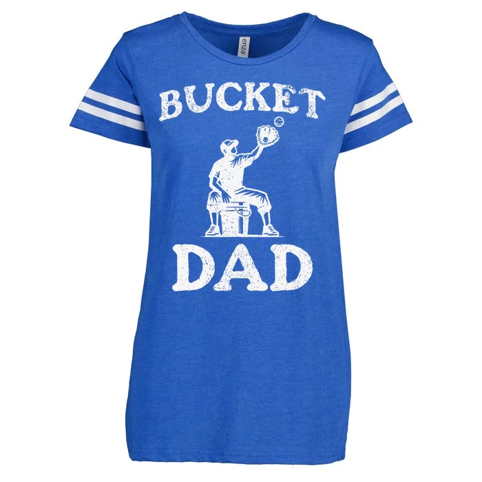 Bucket Dad Softball Dad Baseball Enza Ladies Jersey Football T-Shirt