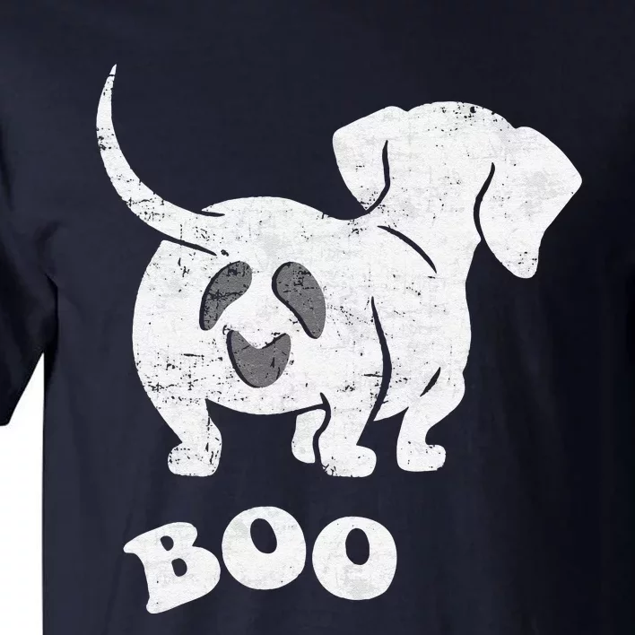 Boo Dachshund Spooky Dog Wiener Halloween Costume Tall T-Shirt