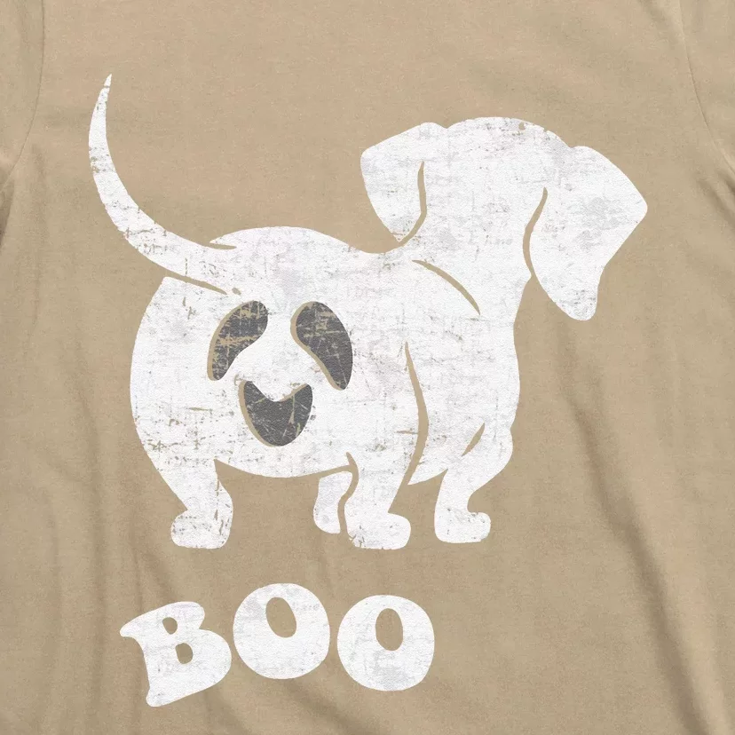 Boo Dachshund Spooky Dog Wiener Halloween Costume T-Shirt