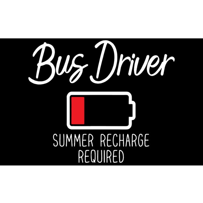 Bus Driver Summer Recharge Required Last Day School Bumper Sticker