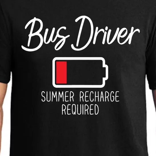 Bus Driver Summer Recharge Required Last Day School Pajama Set