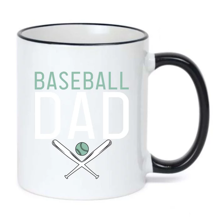 Baseball Dad Sport Father Daddy Gift Black Color Changing Mug