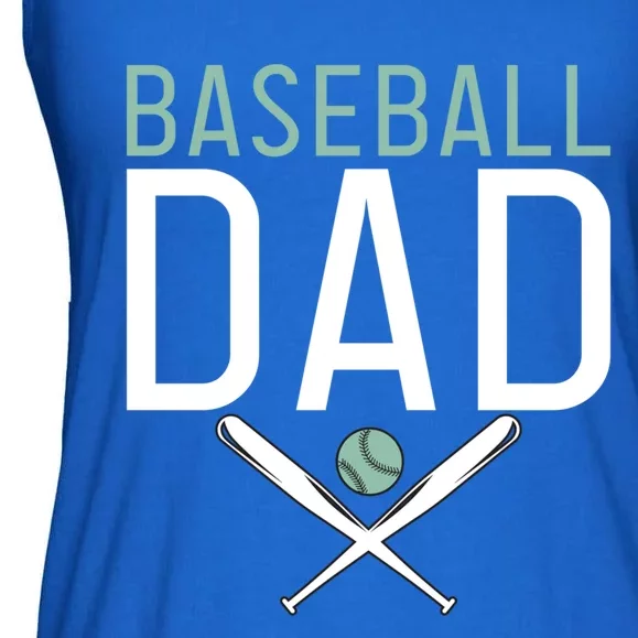 Baseball Dad Sport Father Daddy Gift Ladies Essential Flowy Tank