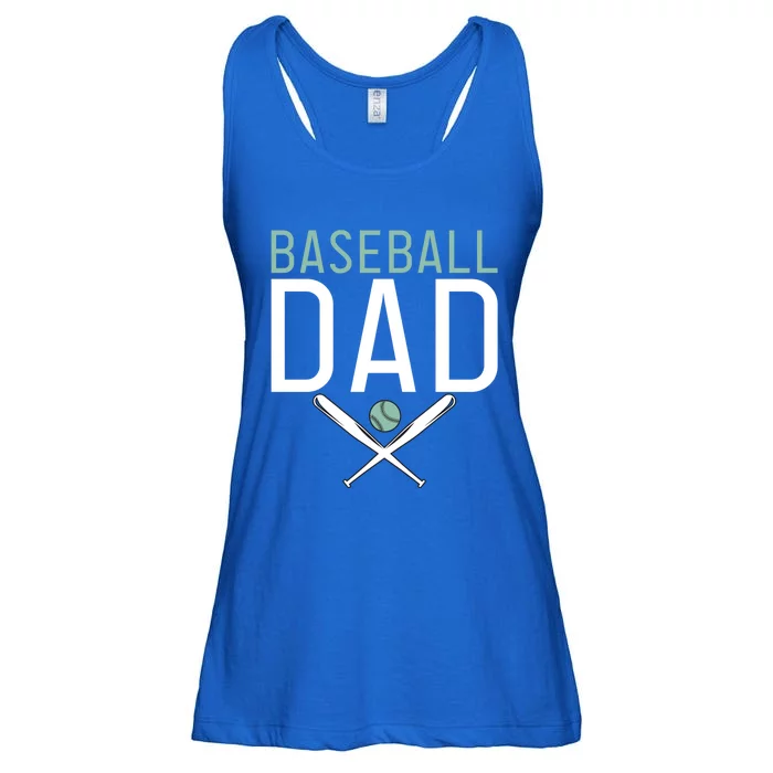 Baseball Dad Sport Father Daddy Gift Ladies Essential Flowy Tank