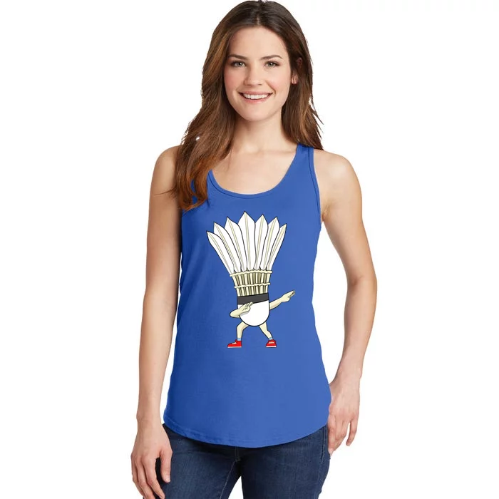 Badminton Dabbing Shuttlecock Birdie Badminton Cute Gift Ladies Essential Tank