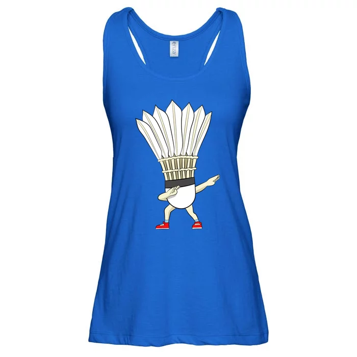 Badminton Dabbing Shuttlecock Birdie Badminton Cute Gift Ladies Essential Flowy Tank