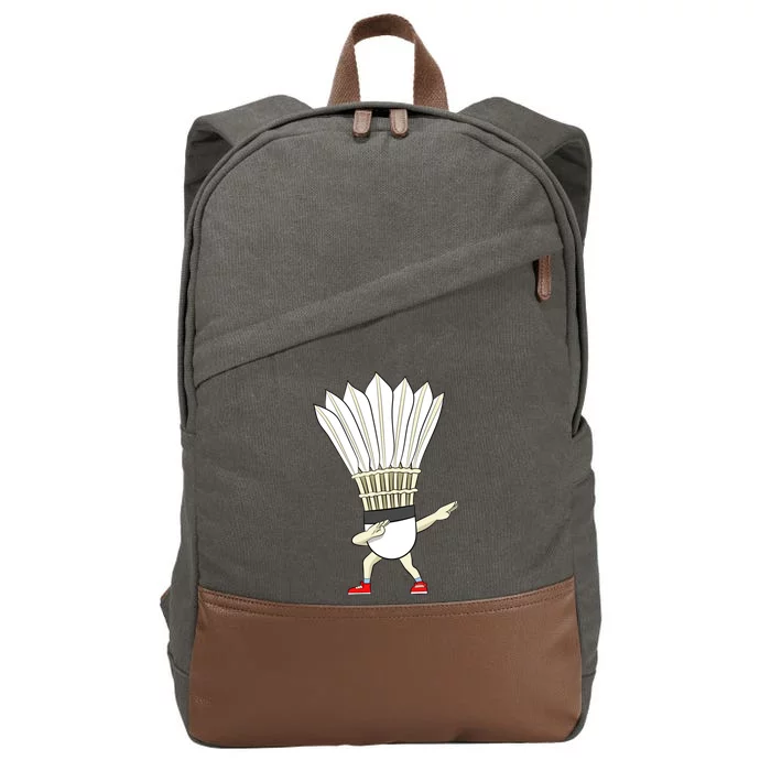 Badminton Dabbing Shuttlecock Birdie Badminton Cute Gift Cotton Canvas Backpack