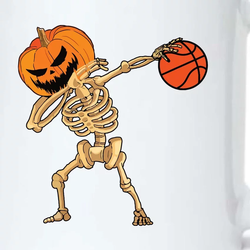 Basketball Dabbing Skeleton Boy Halloween Basketball Black Color Changing Mug