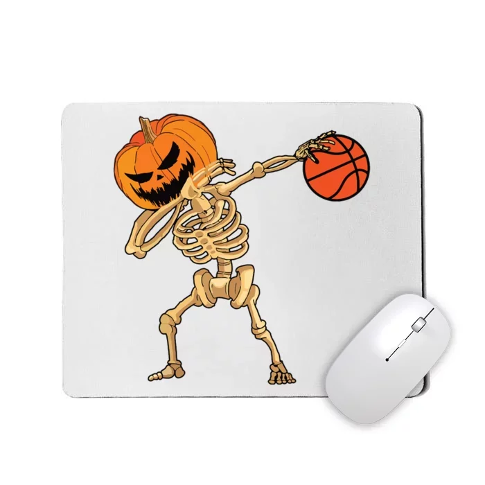 Basketball Dabbing Skeleton Boy Halloween Basketball Mousepad