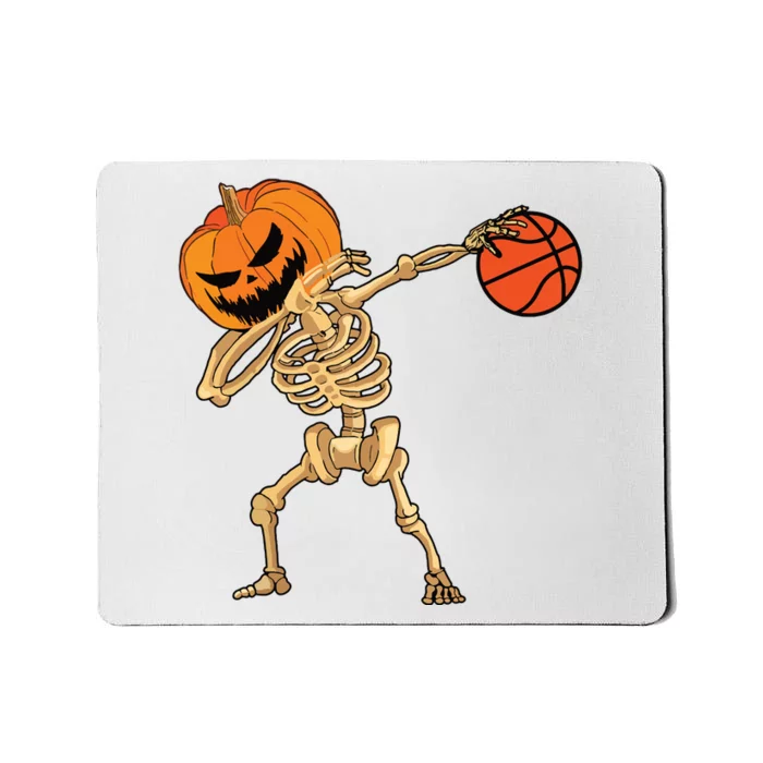 Basketball Dabbing Skeleton Boy Halloween Basketball Mousepad