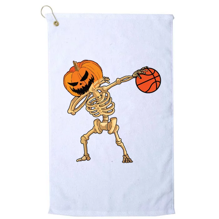 Basketball Dabbing Skeleton Boy Halloween Basketball Platinum Collection Golf Towel