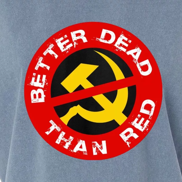 Better Dead Than Red Garment-Dyed Women's Muscle Tee