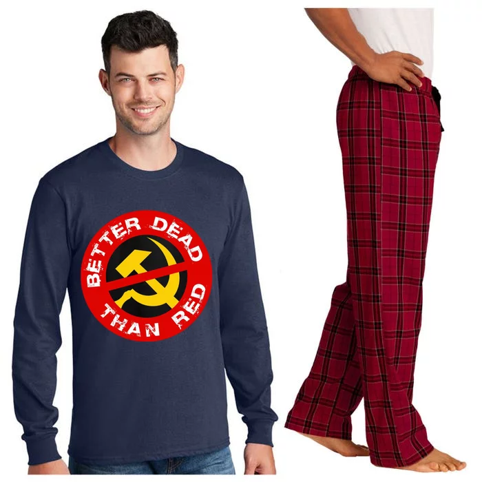 Better Dead Than Red Long Sleeve Pajama Set