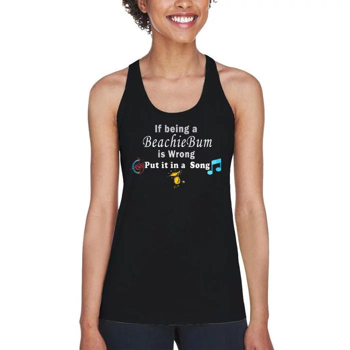 Beachiekon Designs Teaseteetops Beachiebum Women's Racerback Tank