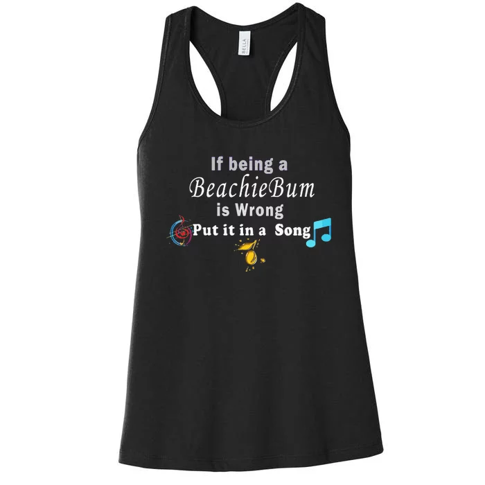 Beachiekon Designs Teaseteetops Beachiebum Women's Racerback Tank