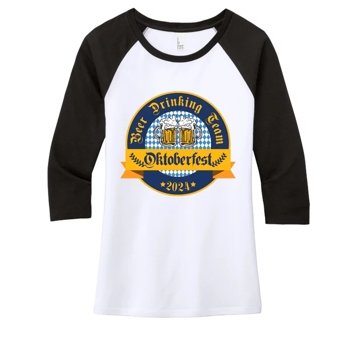 Beer Drinking Team Oktoberfest Women's Tri-Blend 3/4-Sleeve Raglan Shirt