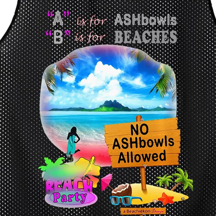 Beachiekon Designs Teaseteetops B Is For Beachies Mesh Reversible Basketball Jersey Tank