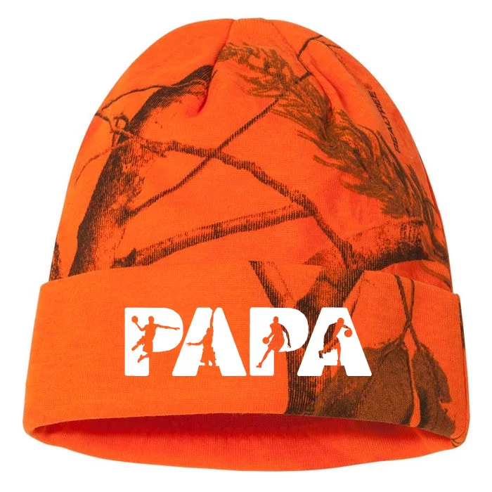 Basketball Dad T, Funny Papa Basketball Father Kati - 12in Camo Beanie