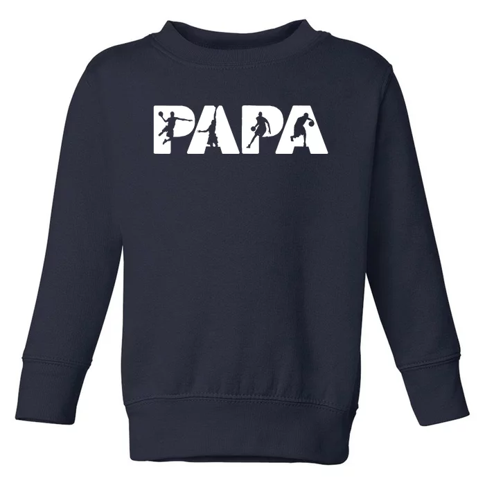 Basketball Dad T, Funny Papa Basketball Father Toddler Sweatshirt