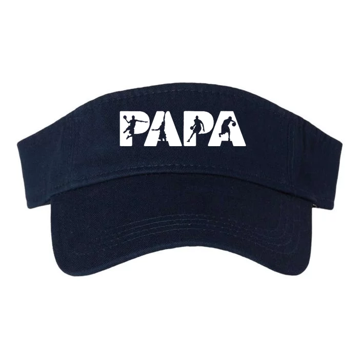 Basketball Dad T, Funny Papa Basketball Father Valucap Bio-Washed Visor