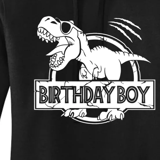 Birthday Dino T Rex Dinosaur Matching Family Women's Pullover Hoodie