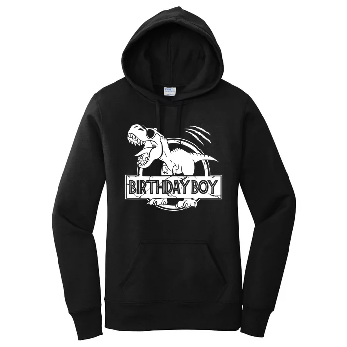 Birthday Dino T Rex Dinosaur Matching Family Women's Pullover Hoodie