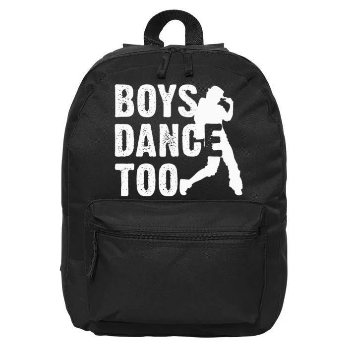 Boy Dance Too Cool Dancing Dancer 16 in Basic Backpack