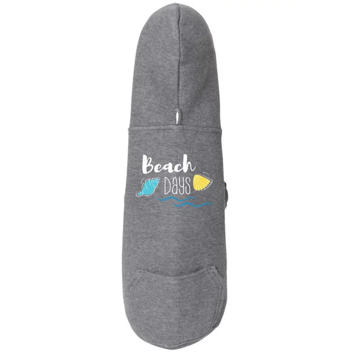 Beach Days Travel Vacation Summer Doggie 3-End Fleece Hoodie