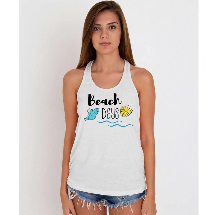 Beach Days Travel Vacation Summer Women's Knotted Racerback Tank