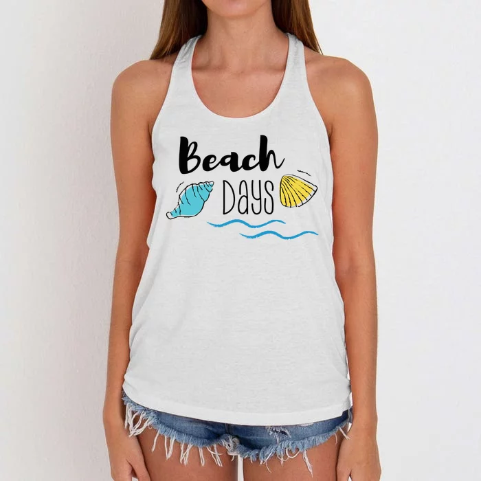 Beach Days Travel Vacation Summer Women's Knotted Racerback Tank