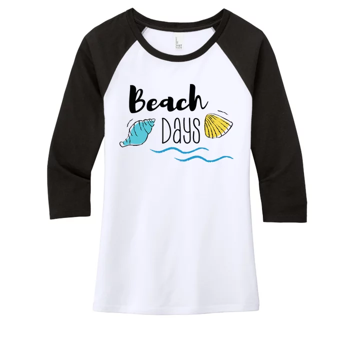 Beach Days Travel Vacation Summer Women's Tri-Blend 3/4-Sleeve Raglan Shirt