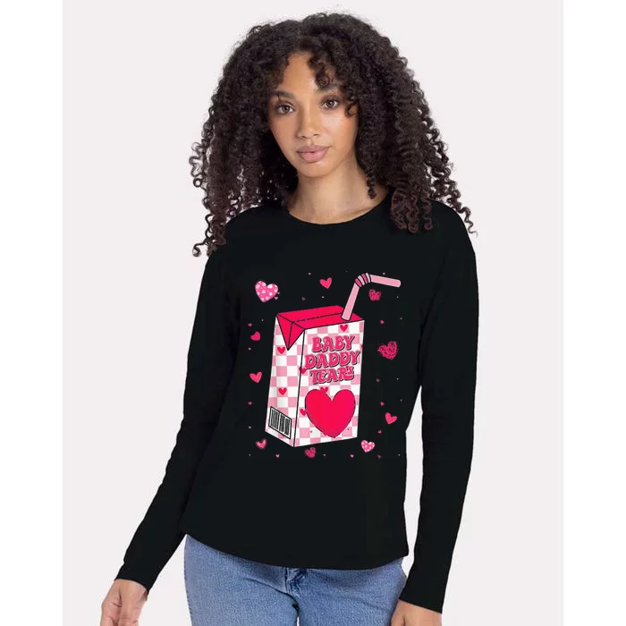 Baby Daddy Tears Valentine Womens Cotton Relaxed Long Sleeve T-Shirt