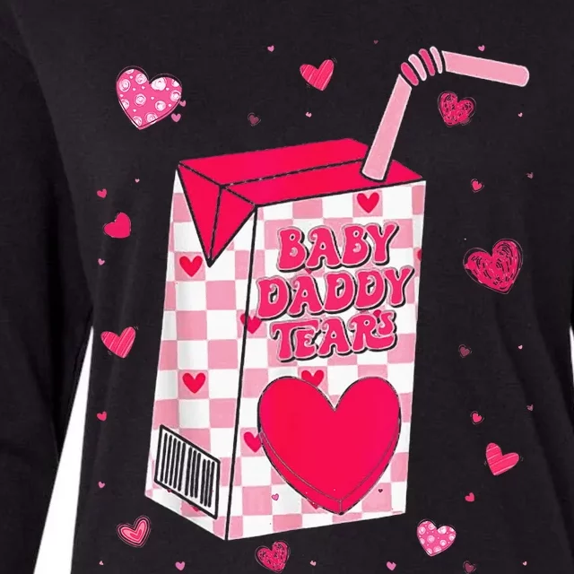 Baby Daddy Tears Valentine Womens Cotton Relaxed Long Sleeve T-Shirt