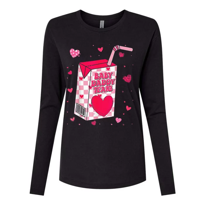 Baby Daddy Tears Valentine Womens Cotton Relaxed Long Sleeve T-Shirt