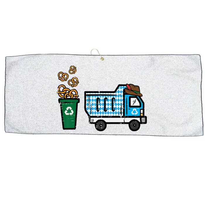 Bavarian Dump Truck Pretzels Oktoberfest Large Microfiber Waffle Golf Towel