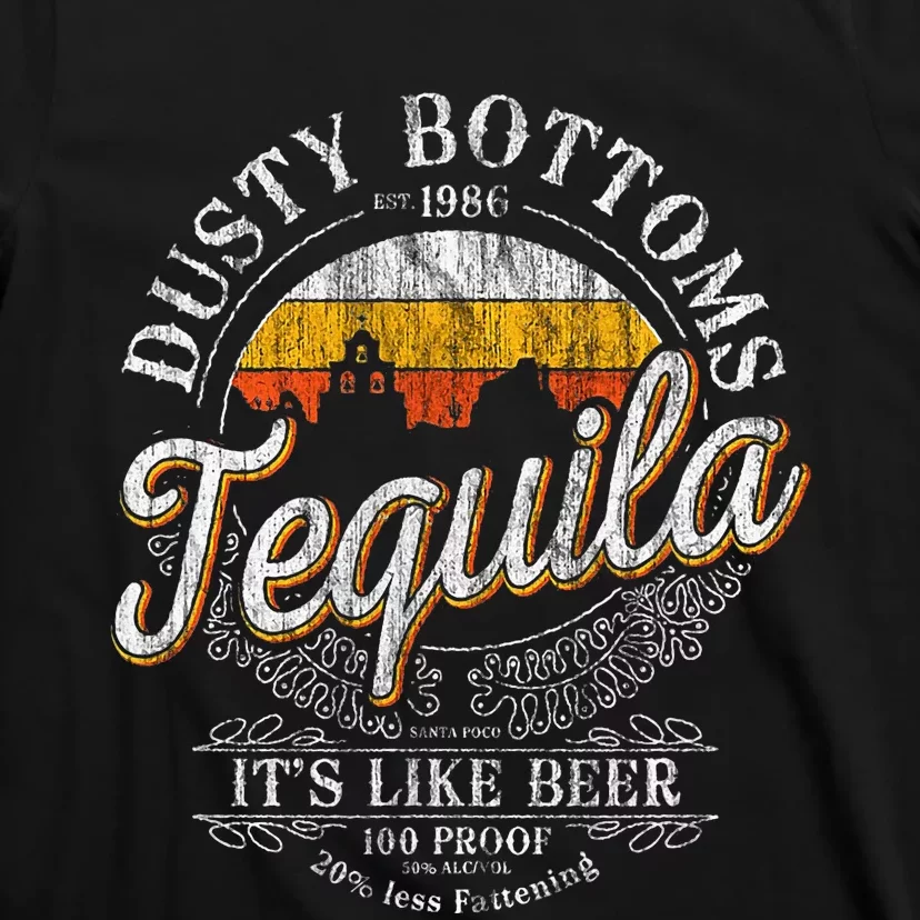 Bottom Dusty Three Amigos Fitted Mexico Tequila Lover T-Shirt