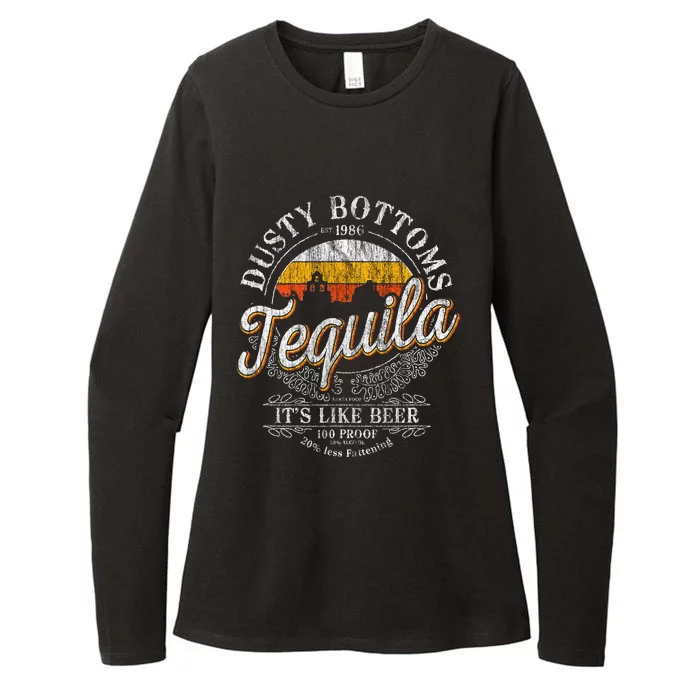 Bottom Dusty Three Amigos Fitted Mexico Tequila Lover Womens CVC Long Sleeve Shirt