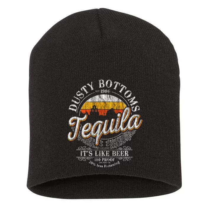 Bottom Dusty Three Amigos Fitted Mexico Tequila Lover Short Acrylic Beanie