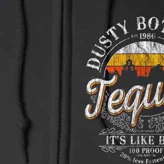 Bottom Dusty Three Amigos Fitted Mexico Tequila Lover Full Zip Hoodie