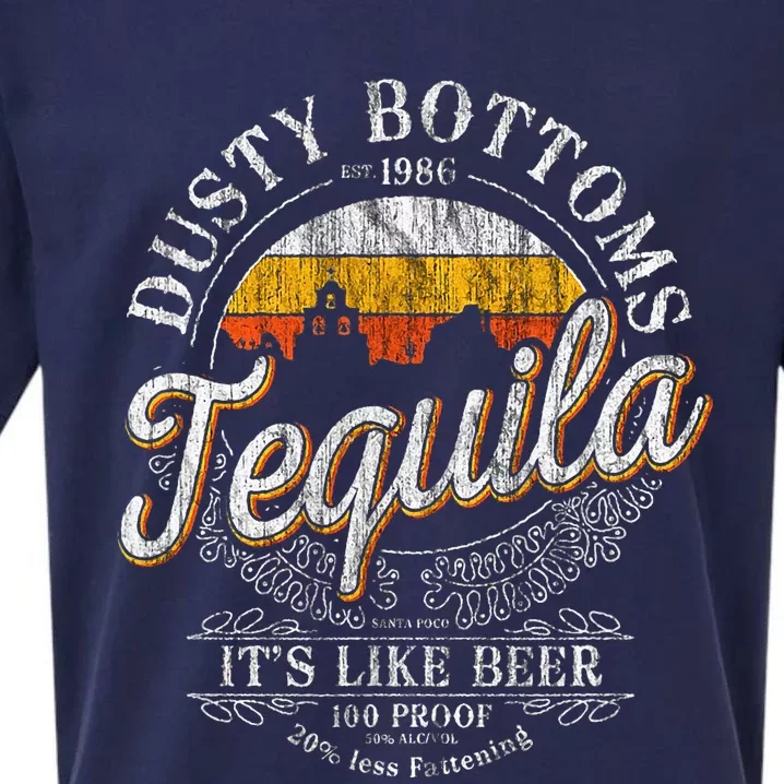 Bottom Dusty Three Amigos Fitted Mexico Tequila Lover Sueded Cloud Jersey T-Shirt