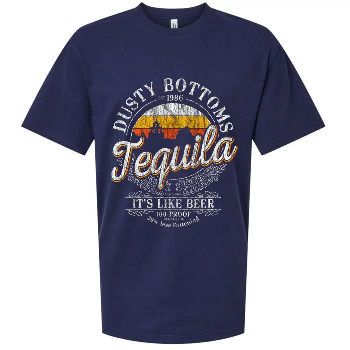 Bottom Dusty Three Amigos Fitted Mexico Tequila Lover Sueded Cloud Jersey T-Shirt