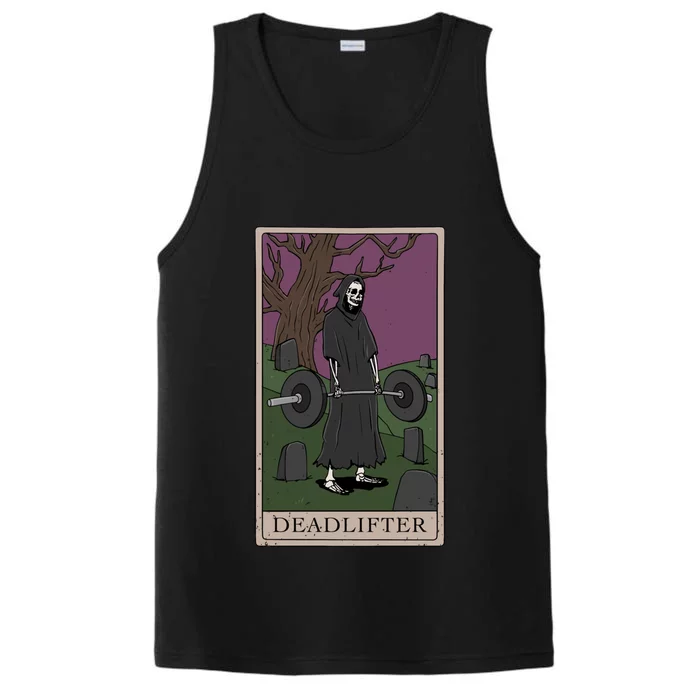 Bodybuilding Deadlifter Tarot Card Strength Training Gift Performance Tank