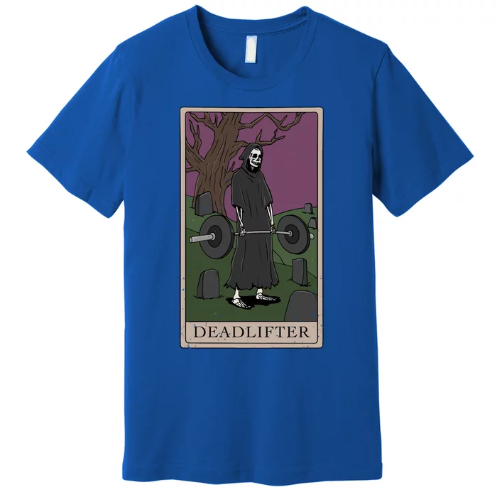 Bodybuilding Deadlifter Tarot Card Strength Training Gift Premium T-Shirt