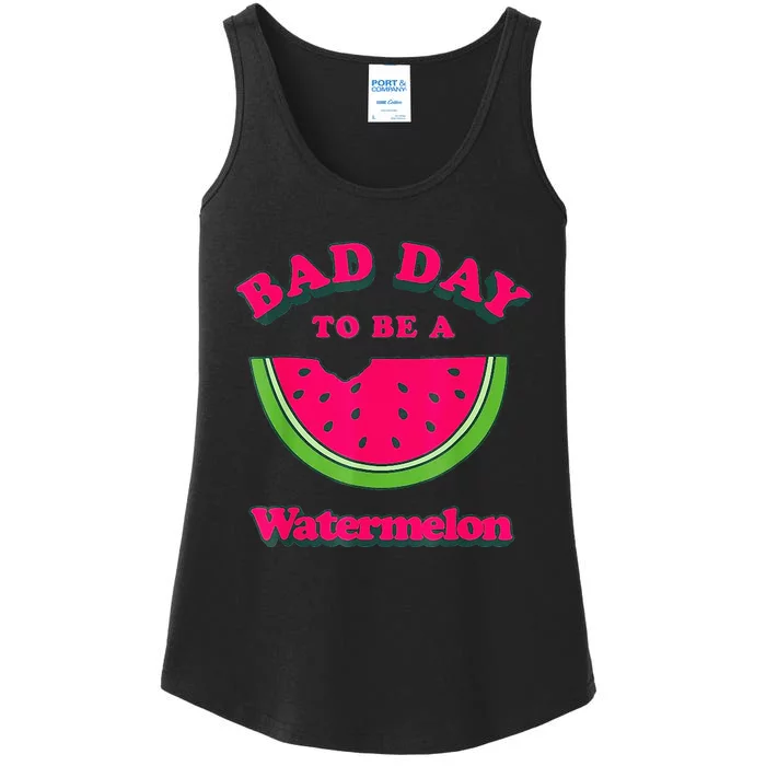 Bad Day To Be A Watermelon Ladies Essential Tank