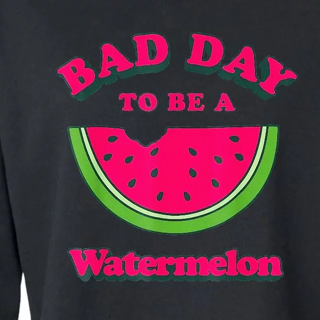 Bad Day To Be A Watermelon Cropped Pullover Crew