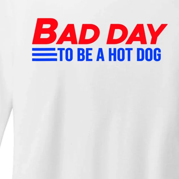 Bad Day To Be A Hot Dog Funny Womens CVC Long Sleeve Shirt