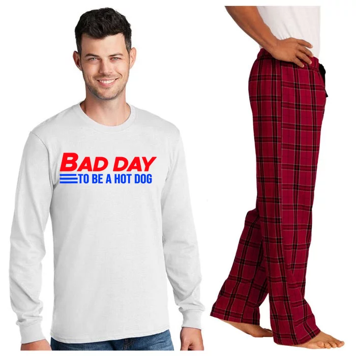 Bad Day To Be A Hot Dog Funny Long Sleeve Pajama Set