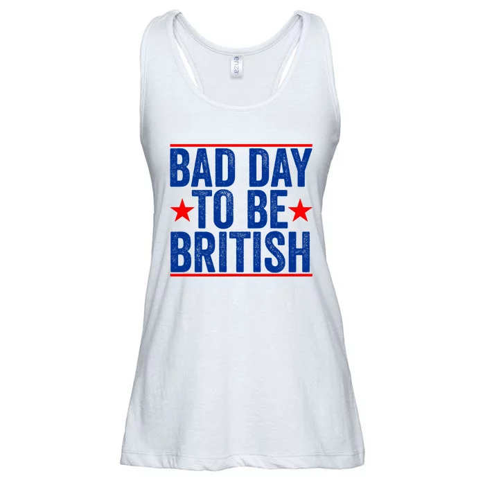 Bad Day To Be British Funny 4th Of July Ladies Essential Flowy Tank