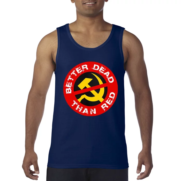 Better Dead Than Red Tank Top