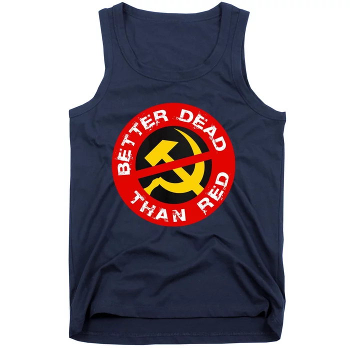 Better Dead Than Red Tank Top